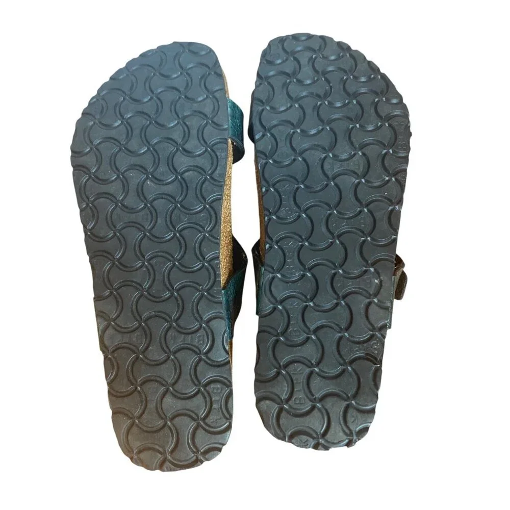 Birkenstock Birkis Sylt Birko Flor Turquoise Sandals Womens 7 US Comfort
